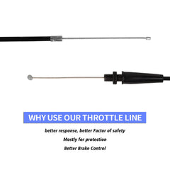 Nibbi throttle cable universal-fit diagram communicates broad compatibility