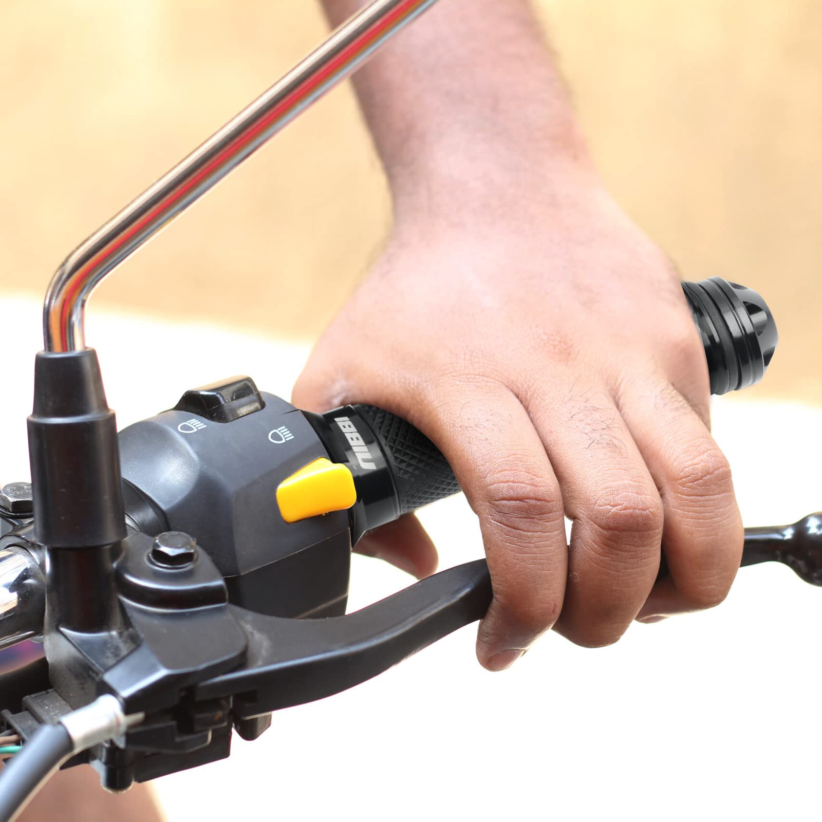 NIBBI universal-fit grips support a wide range of 7/8-inch motorcycles.