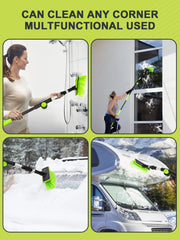 Nicecastle 151 cm telescoping pole extends reach to roofs and high corners