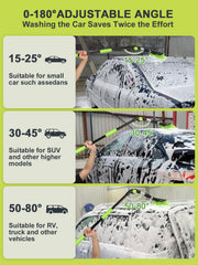 Nicecastle 180-degree rotatable brush pole enables easy angle changes