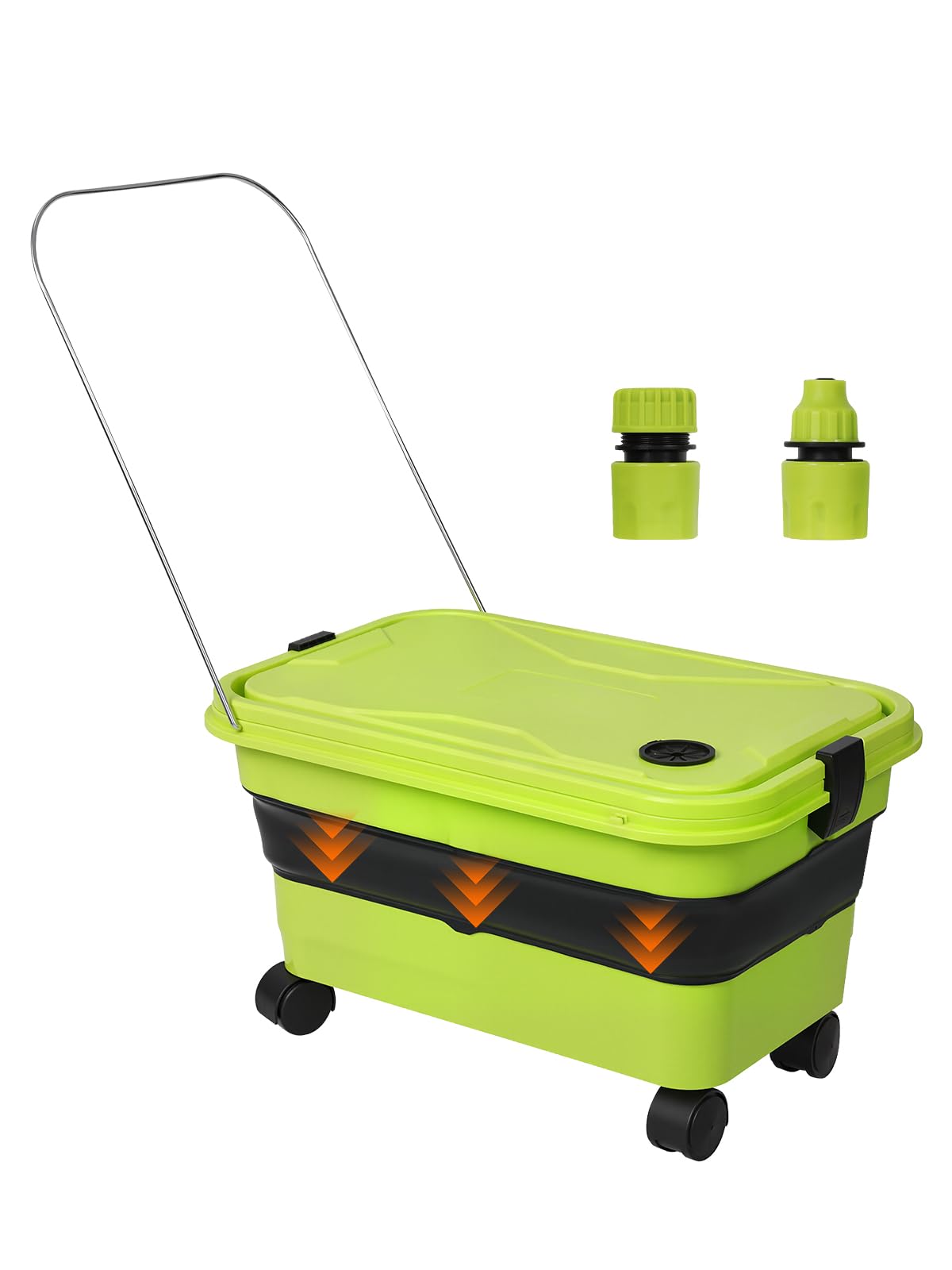 Nicecastle collapsible bucket with wheels for easy car wash mobility.