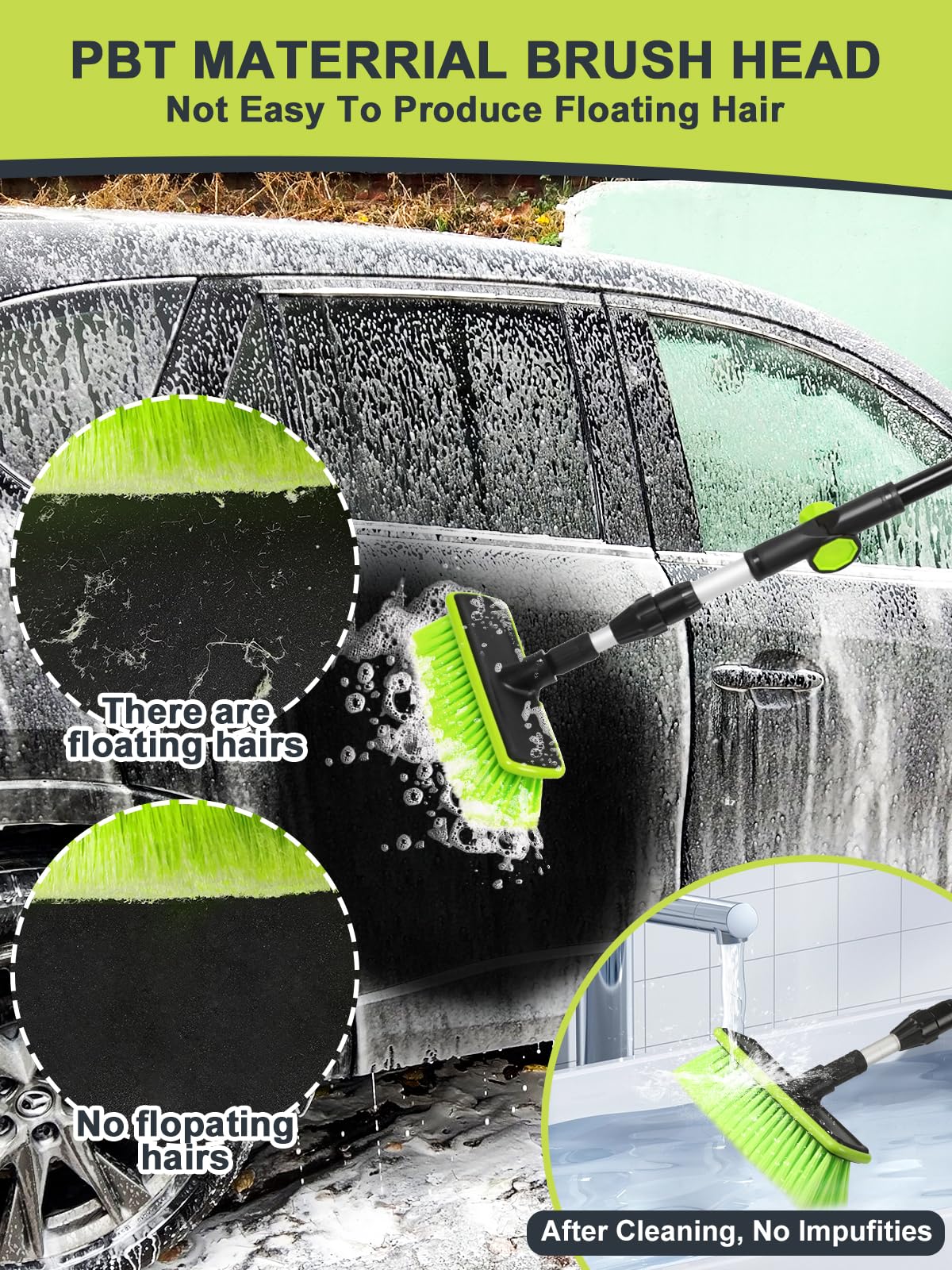 Nicecastle indoor outdoor cleaning brush suitable for windows and exteriors