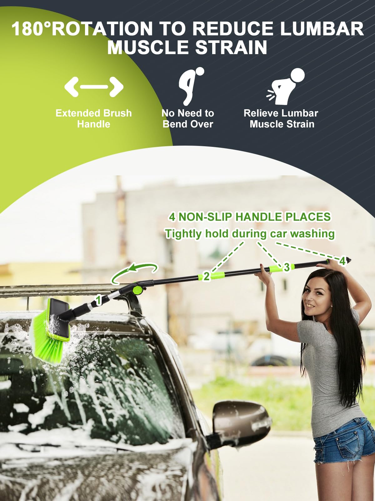 Nicecastle versatile car wash mop for vehicles and home tasks