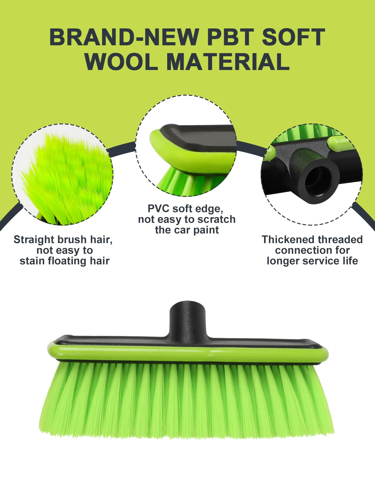 Nicecastle soft edging PVC brush head protects paint during cleaning