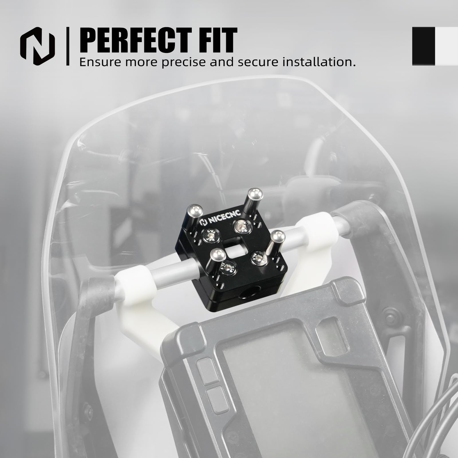 NICECNC 12mm GPS clamp compatible with xtz1200 for Garmin and phone mounts.