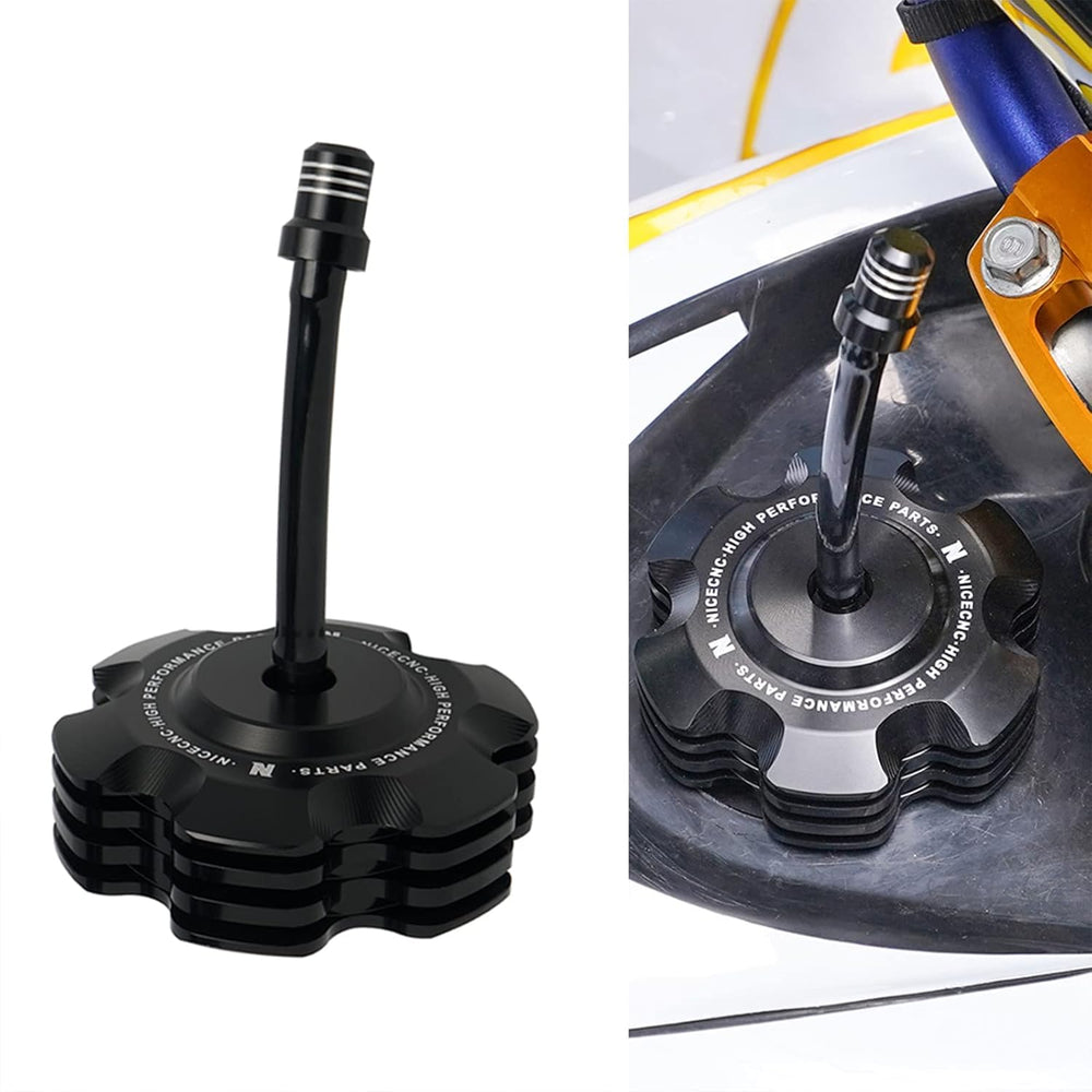 NICECNC black gas cap with breather for Yamaha Raptor enhances venting and seal.