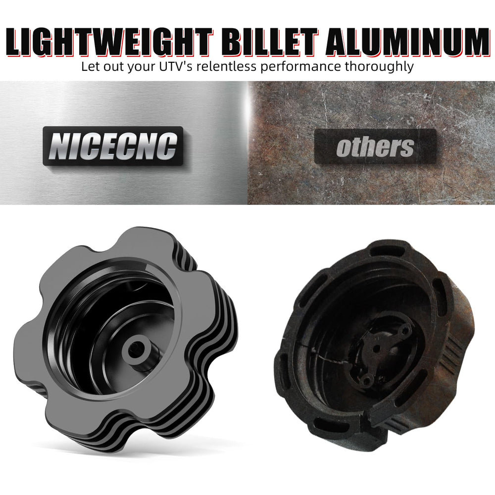 NICECNC breather tube integrated cap aids proper venting during heat.