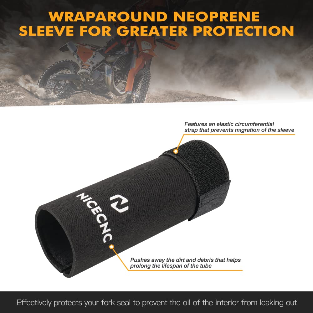 NICECNC elastic-band stabilized fork protectors stay in place during ride