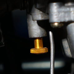 NICECNC gold anodized screw closeup shows durable CNC finish.