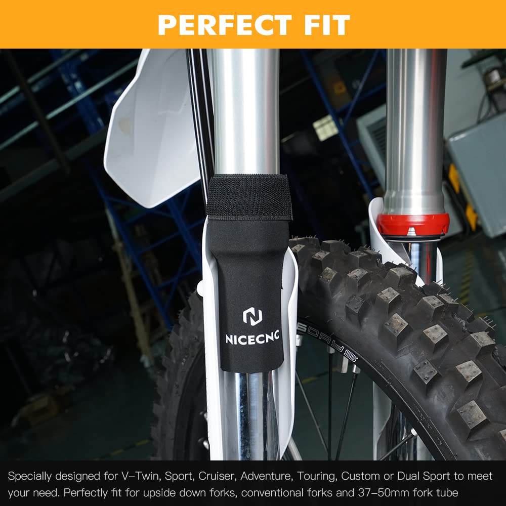 NICECNC wraparound neoprene fork protectors with secure fit