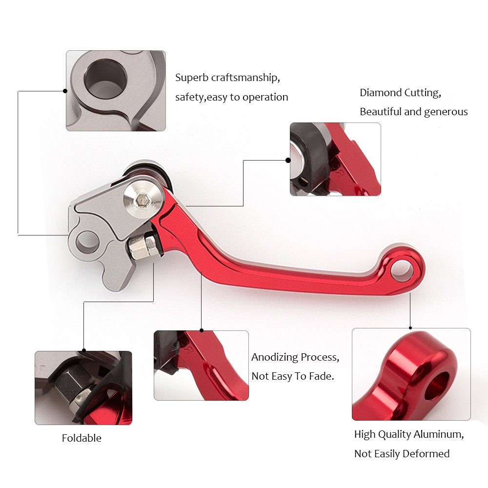 NICEDOLL 85mm short lever red for three-finger grip on CRF125F