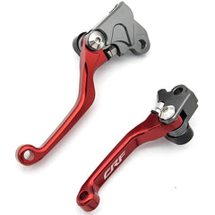 NICEDOLL CRF450R brake lever folding mechanism reduces breakage in tip-overs.