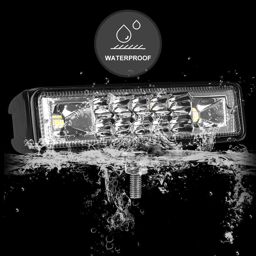 Nicerpro 6 inch LED light bar with die-cast shell for durable outdoor use.