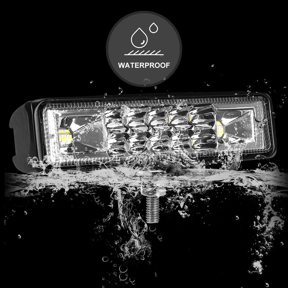 Nicerpro 6 inch LED light bar with die-cast shell for durable outdoor use.