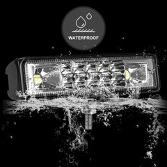 Nicerpro 6 inch LED light bar with die-cast shell for durable outdoor use.