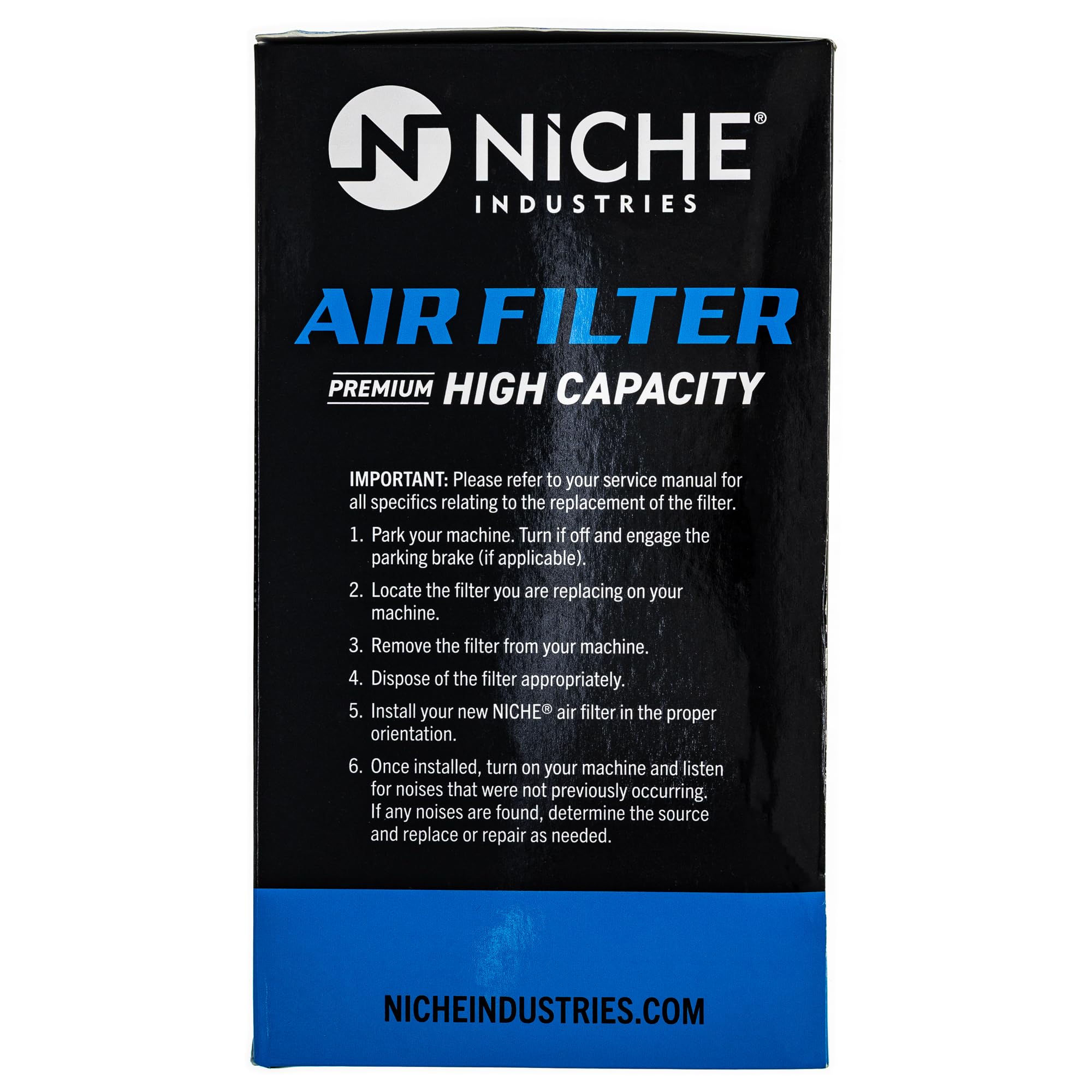 NICHE anti-drain back valve helps prevent oil backflow during off-road use