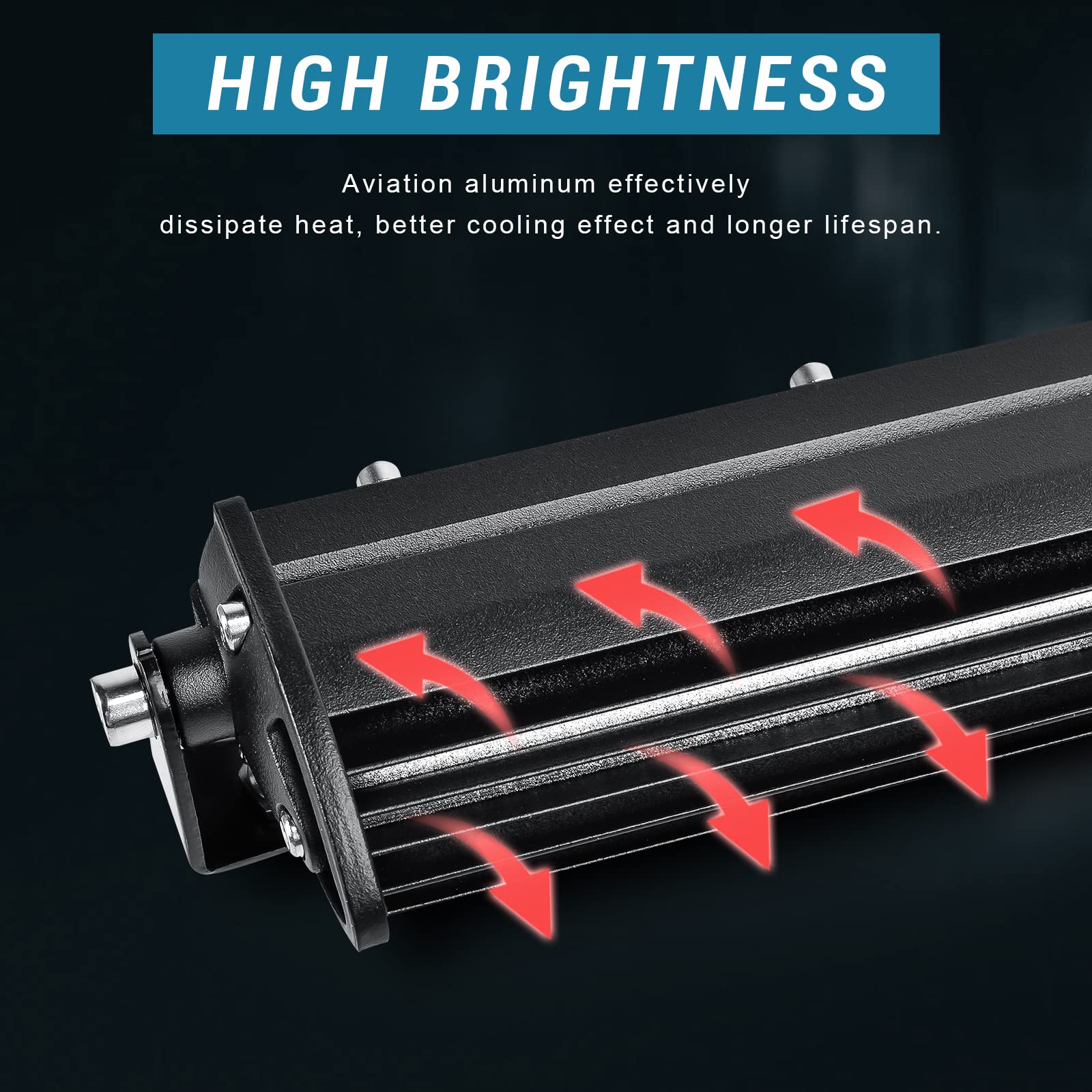 Nifeida 14-inch LED light bar side mount shows versatile installation for rugged vehicles.