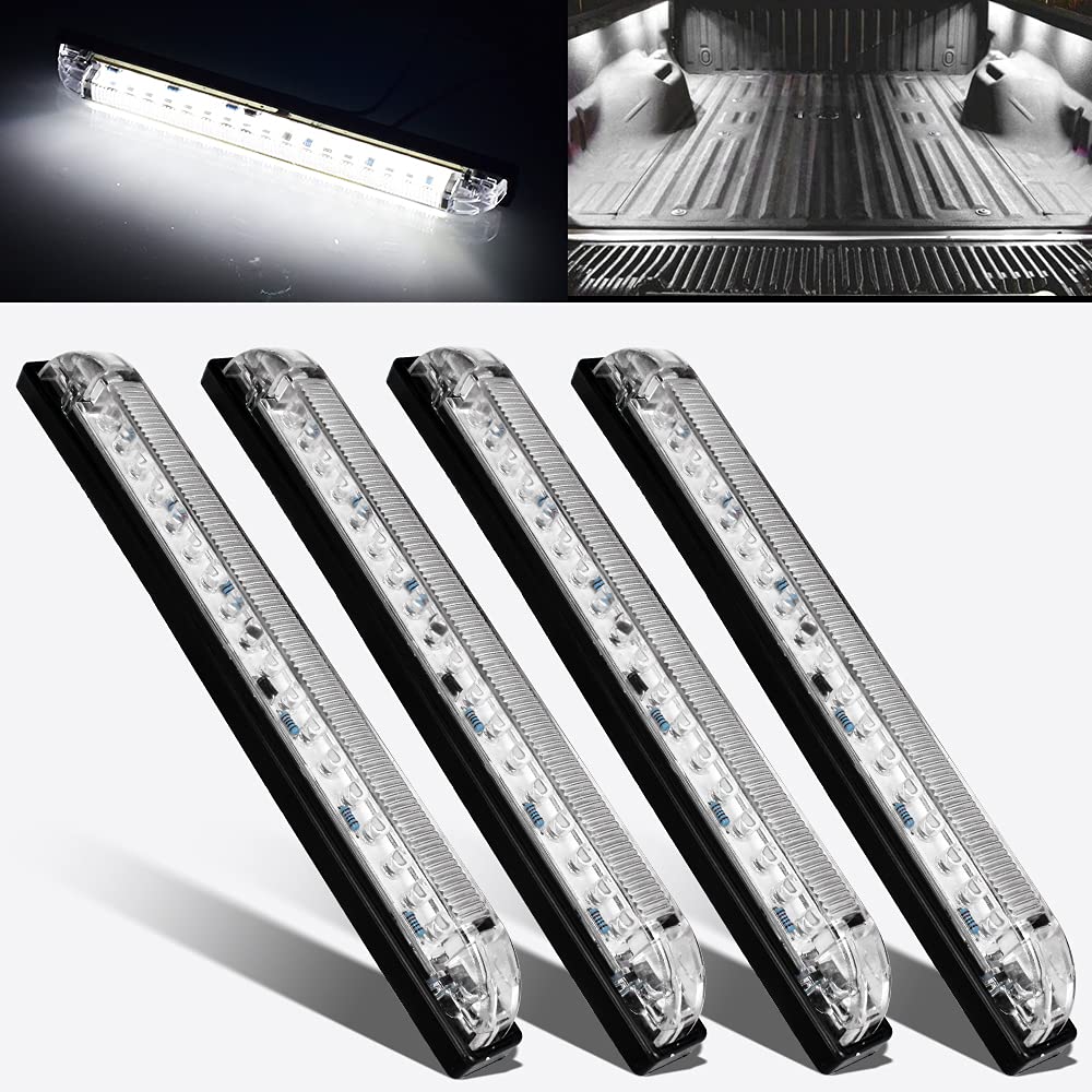nifeida 8in clear-lens 18LED light bar provides bright, even interior illumination