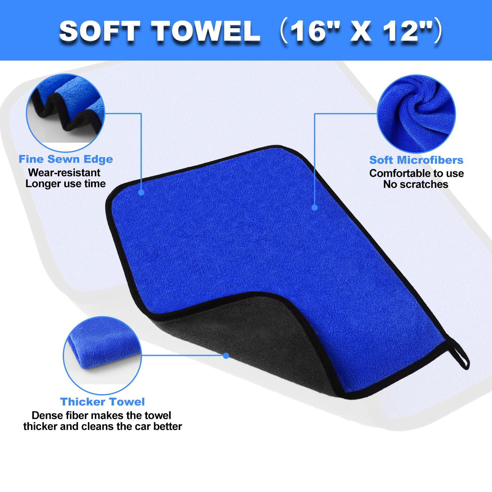 NIKCOSMK absorbent microfiber towels for fast drying