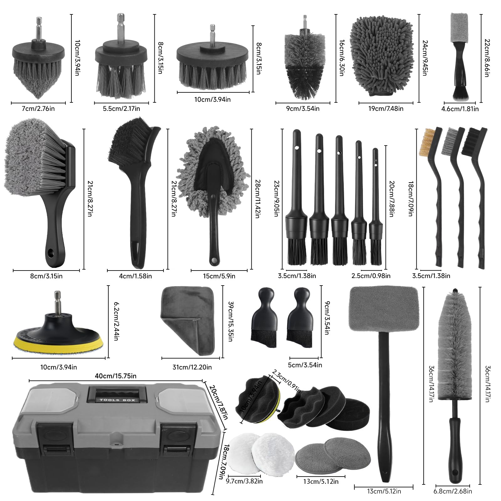 NIKCOSMK brush set highlights flexible car detailing brushes for safe interior surfaces