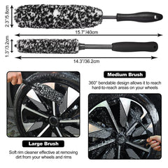 NIKCOSMK car detailing brush in action lifting grime.