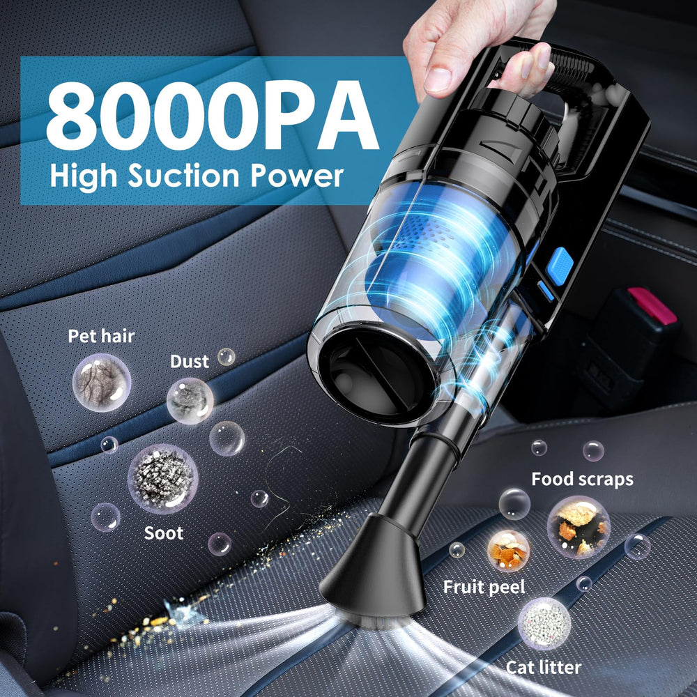 NIKCOSMK handheld-vacuum reaches seats and crevices with strong suction.