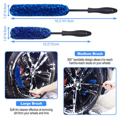 NIKCOSMK detailing brush for precise cleaning around spokes and rims