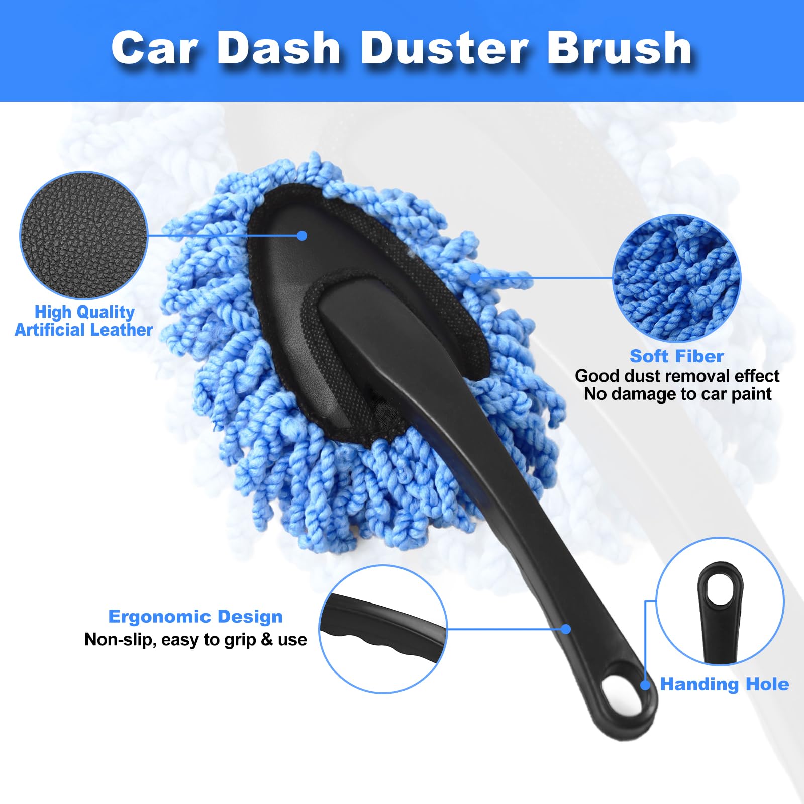 NIKCOSMK interior detailing brush cleans vents and dashboards without scratching