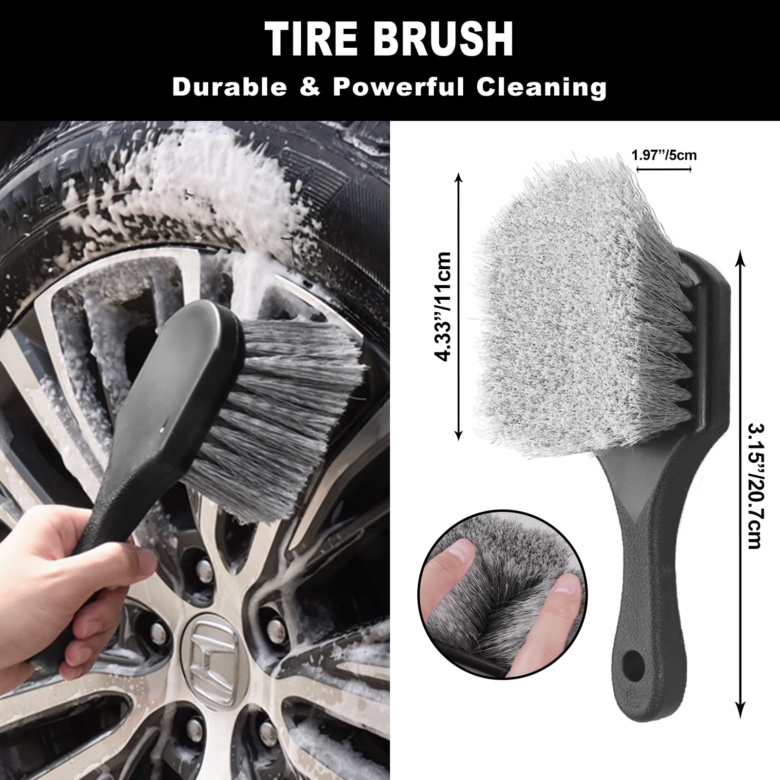 NIKCOSMK tire-shine-applicator-pad-gray applies even tire shine with less buildup.