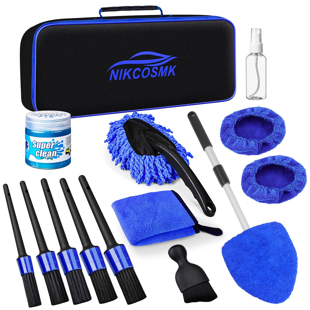 NIKCOSMK windshield cleaner kit for streak-free glass on the go