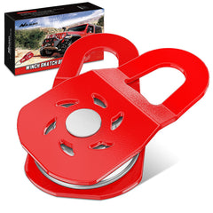 Nilight 10 ton winch snatch block front view shows rugged steel build for heavy duty recovery