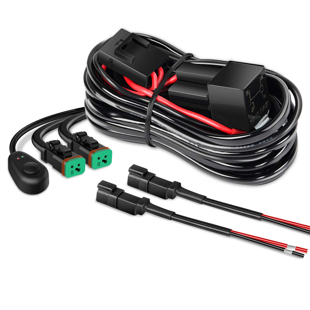 Nilight 10016W DT wiring harness kit with a 12V switch for easy power control
