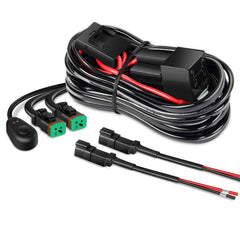 Nilight 10016W DT wiring harness kit with a 12V switch for easy power control