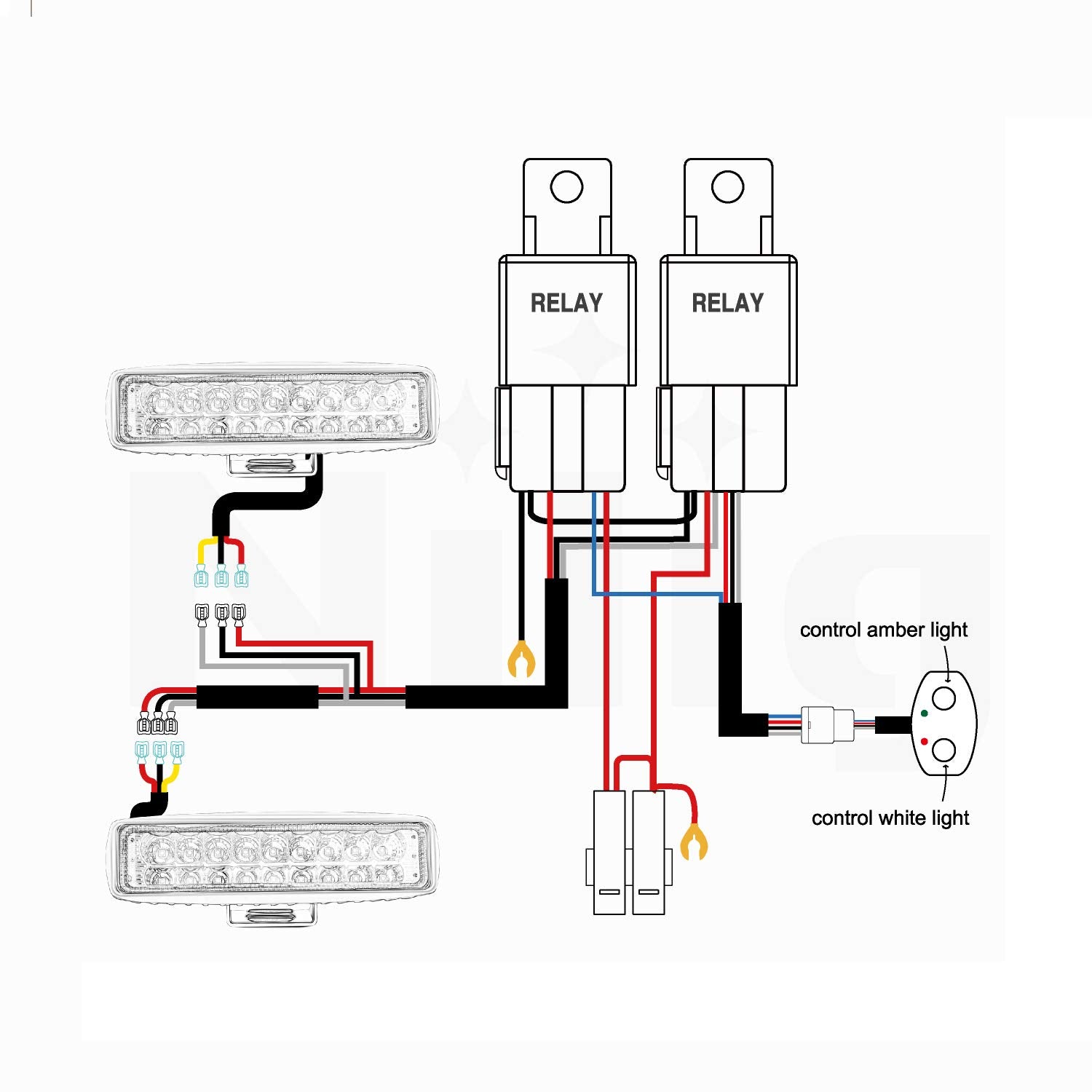 Nilight 10031W kit includes manual and accessory pack for setup guidance.