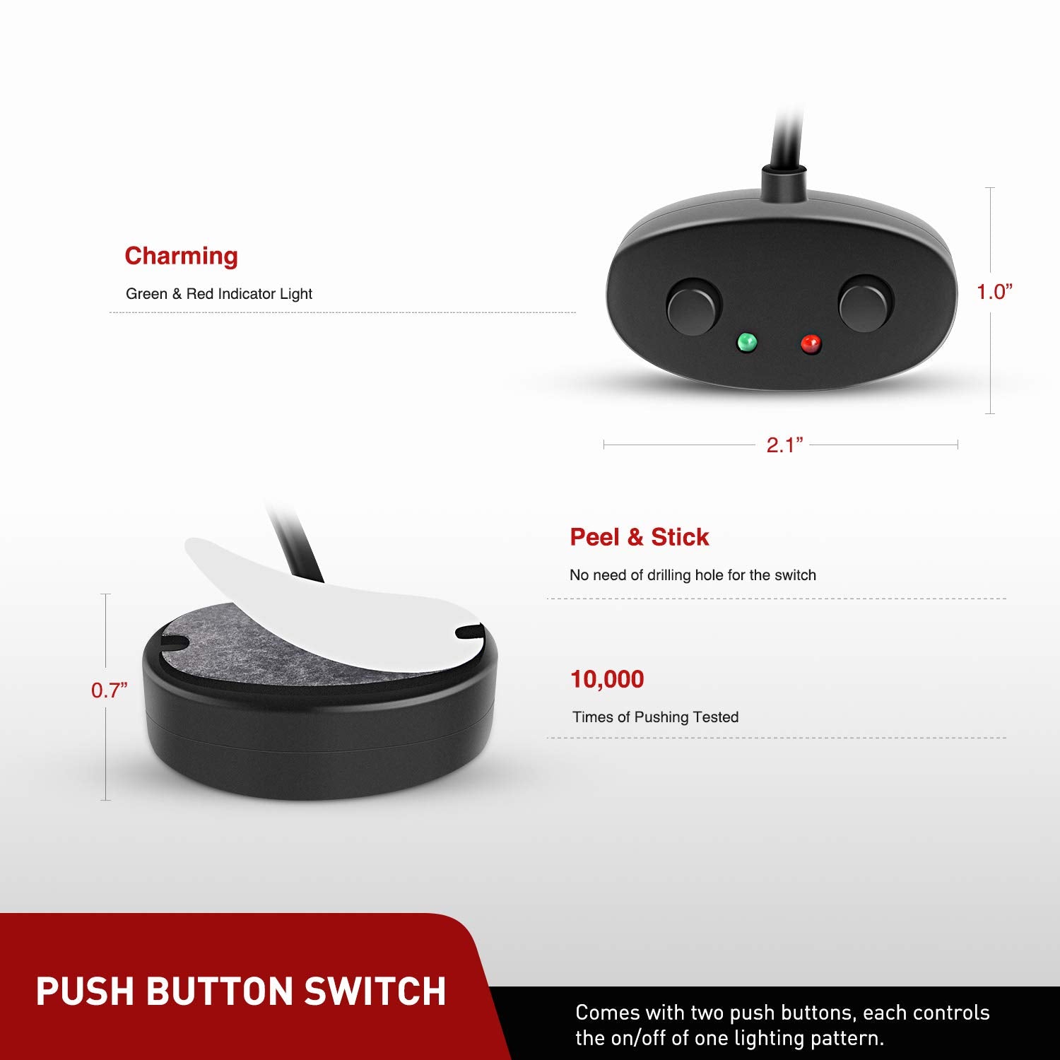Nilight 10031W two-leads setup enables powering two lights from one harness.
