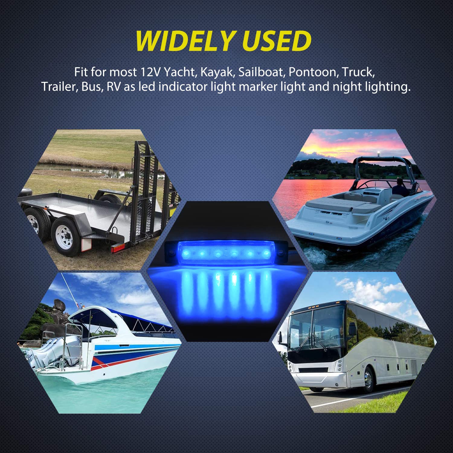 Nilight blue indicator light for pontoons improves dockside visibility