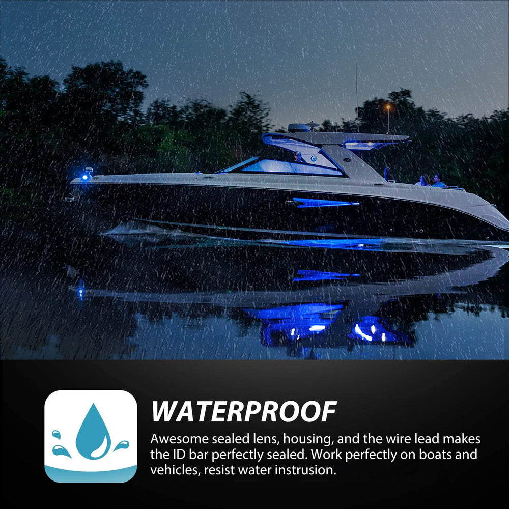Nilight waterproof blue marker light seals against moisture for rugged use