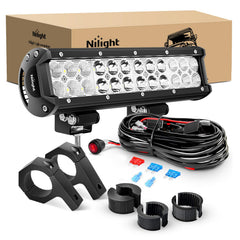 Nilight 12-inch 72W LED light bar with spot-flood combo improves off-road visibility