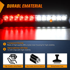 Nilight 12LED traffic advisor rear view beacon signals hazards from behind.