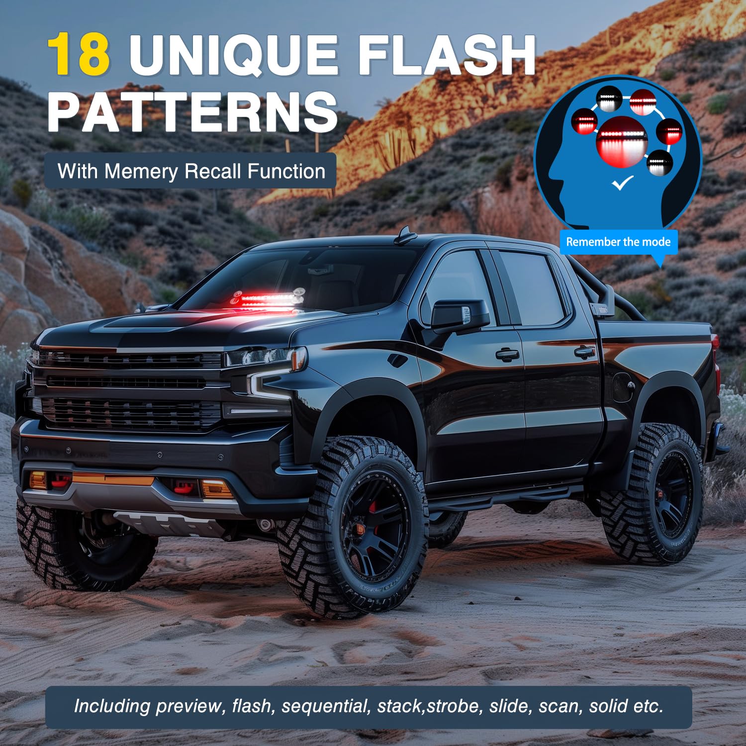 Nilight 12LED traffic advisor weather-ready design for all driving conditions.