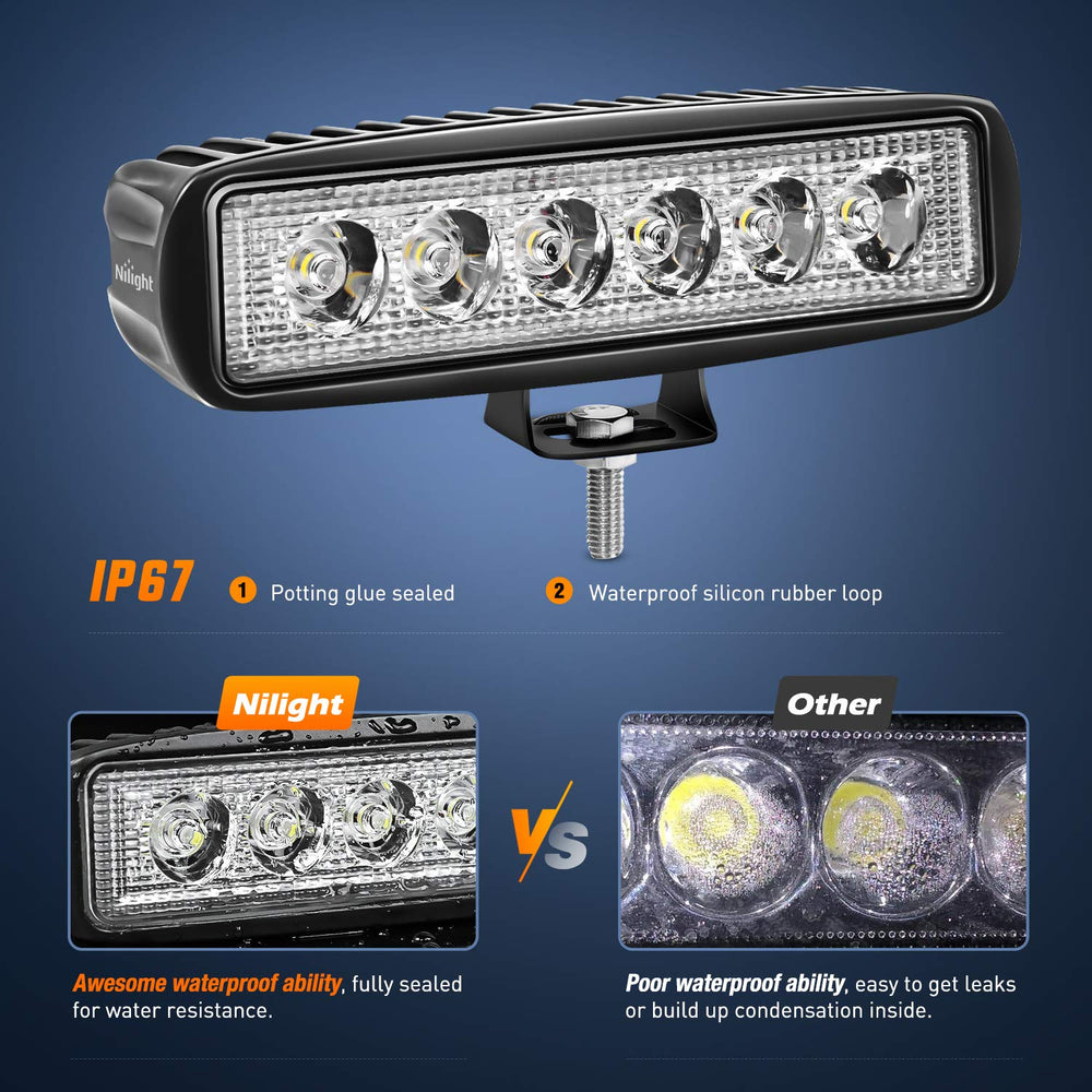 Nilight 12V-24V compatibility fits many vehicles.