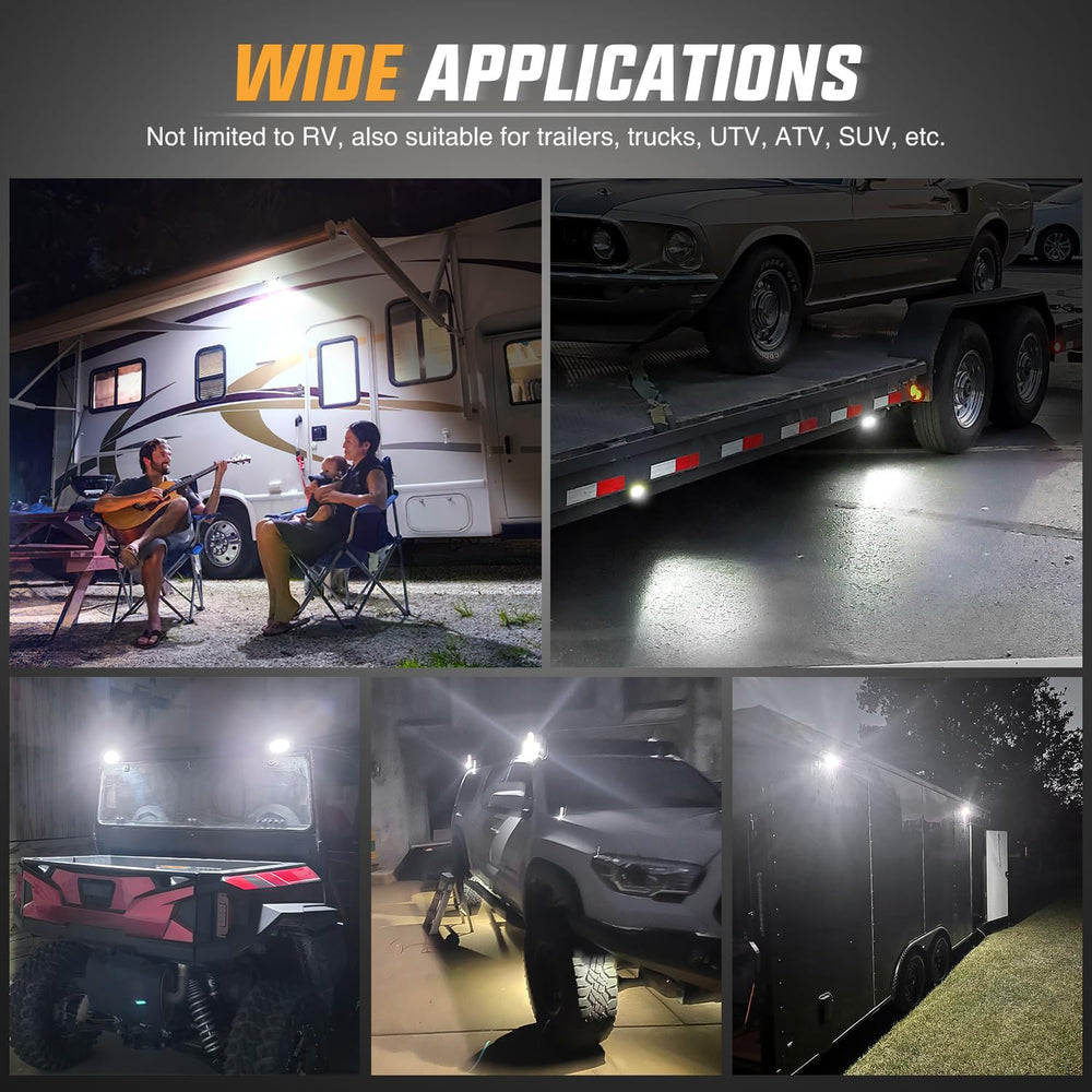 Nilight 12V/24V compatibility suits RVs, trailers, and trucks.