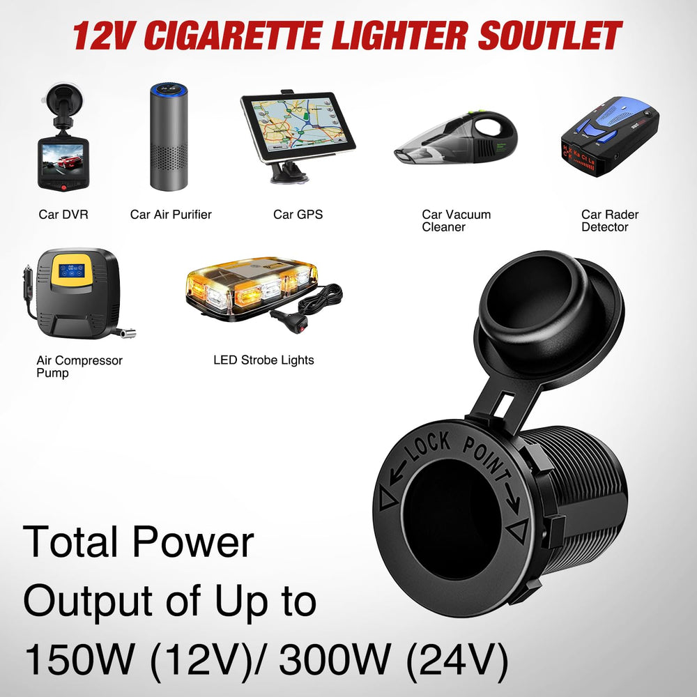 Nilight 12V outlet and cigarette lighter for accessories
