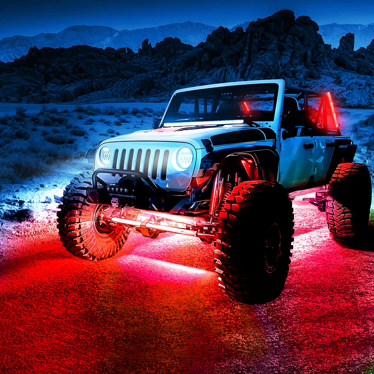 Nilight 4-piece kit fits 12V cars, SUVs, and trucks.