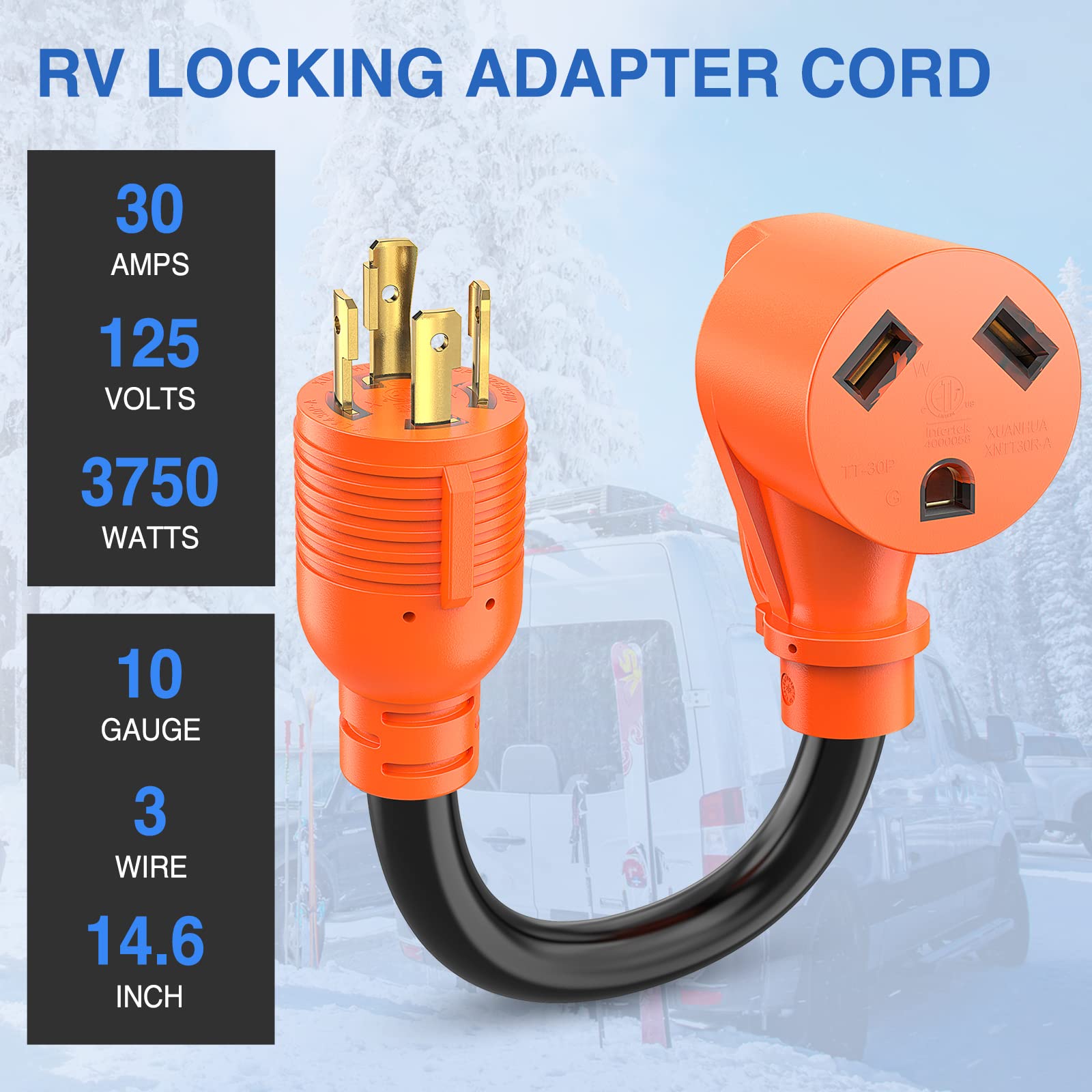 Nilight compact 14.6 inch cord length for RVs.