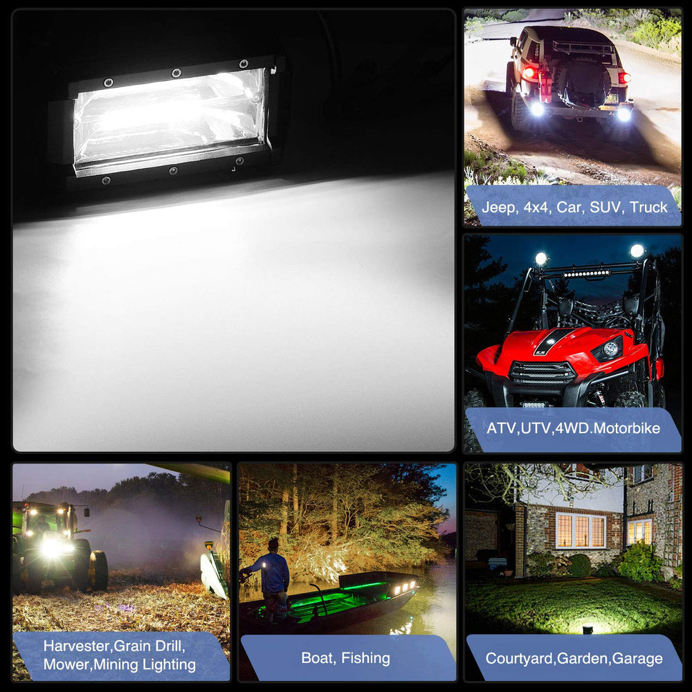 Nilight 18001F-B adjustable mounting bracket enables flexible aiming.
