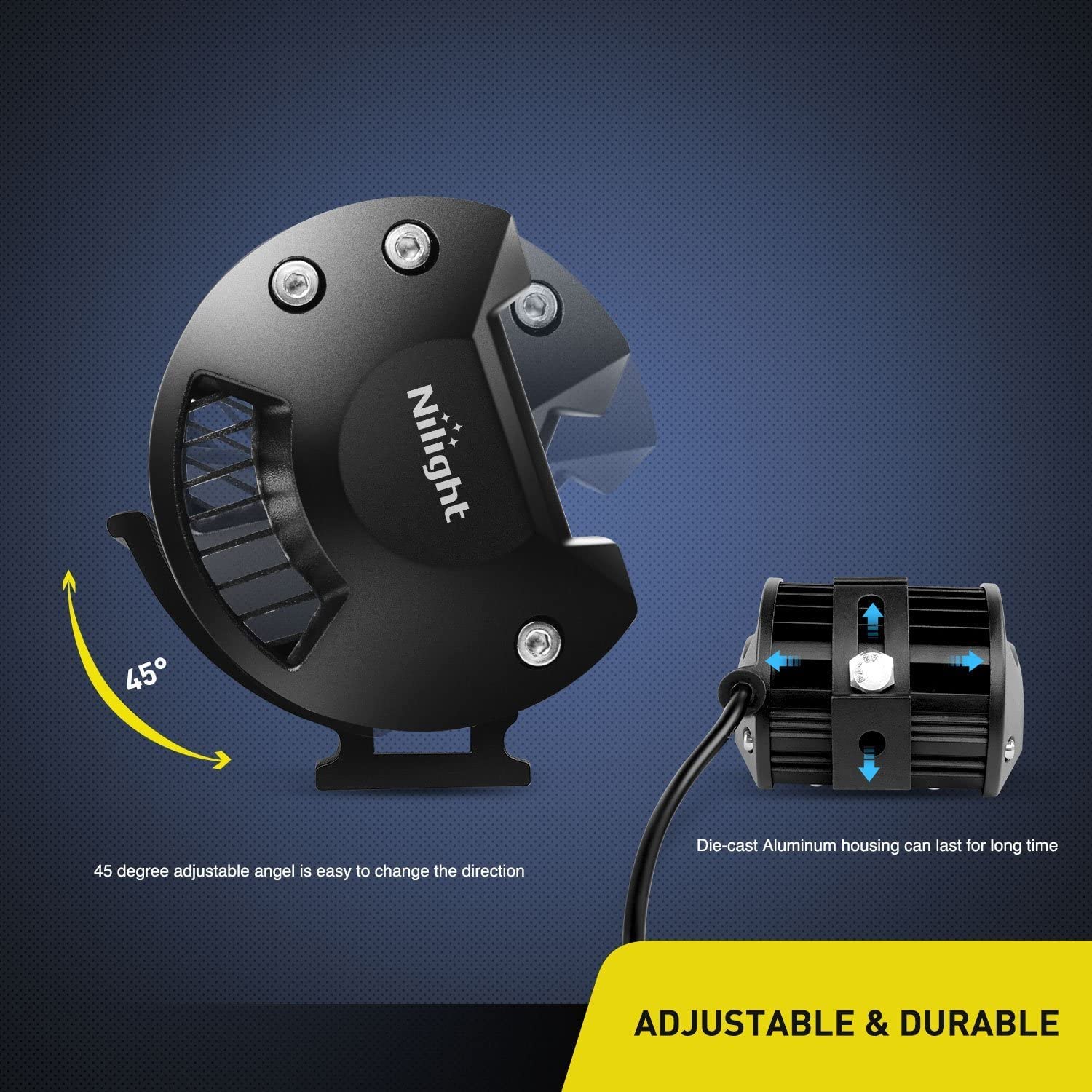 Nilight 2 year warranty badge indicates reliable support.