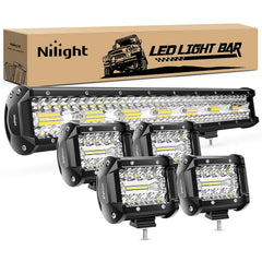 Nilight 20 inch 420W triple row LED light bar for enhanced off-road visibility.