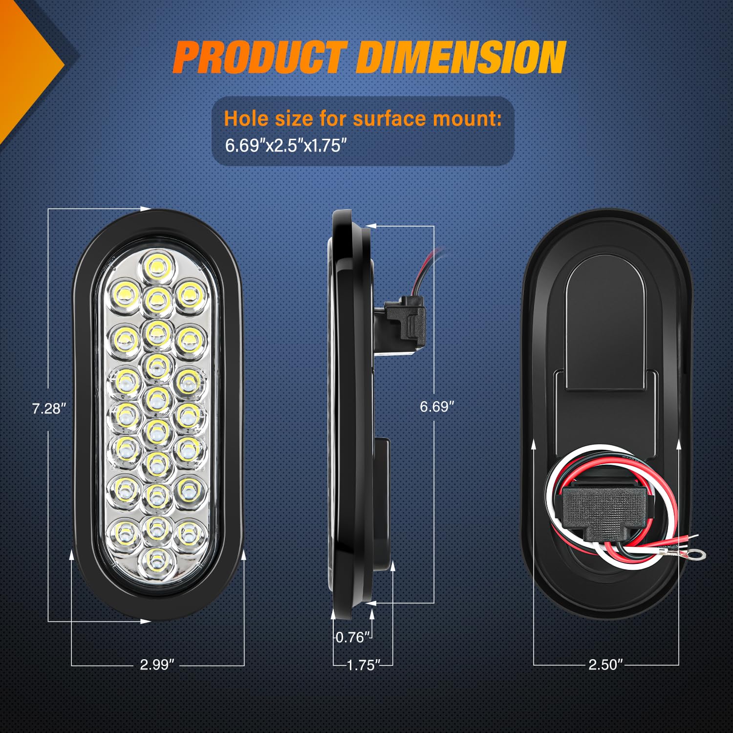 Nilight 24-LED back-up light delivers bright reverse illumination for safer maneuvers.