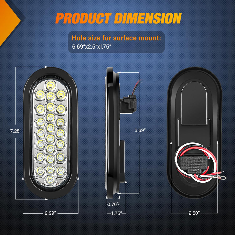 Nilight 24-LED back-up light delivers bright reverse illumination for safer maneuvers.